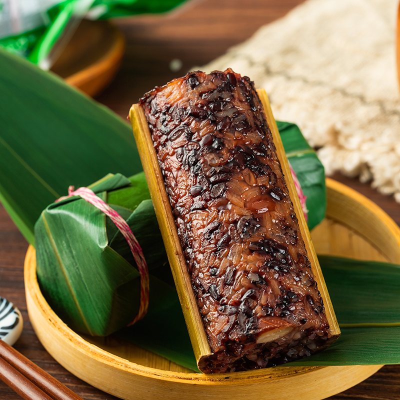 七龙竹嘉兴竹筒黑米粽120g10只正宗手工大粽子端午粽子