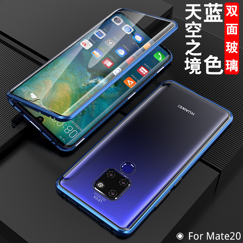 KONEL 华为mate30pro手机壳mat20保护套P30pro全包防摔透明双面玻璃mate20x外壳金属边框万磁王高清大图