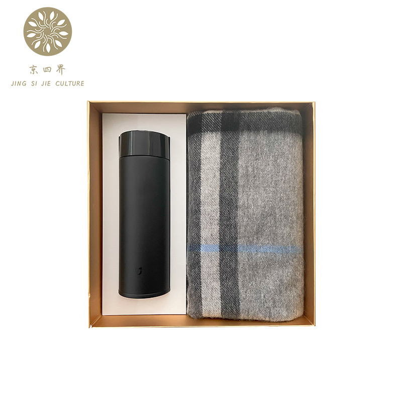 京四界 jsja10-006 羊毛&保温杯套装围巾