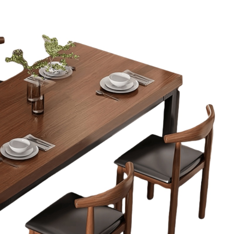 豫龙都餐桌椅 一桌六椅套高清大图