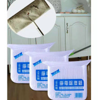 100片装平纹静电除尘纸巾除尘拖把替换布清理床底头发毛絮粘毛纸