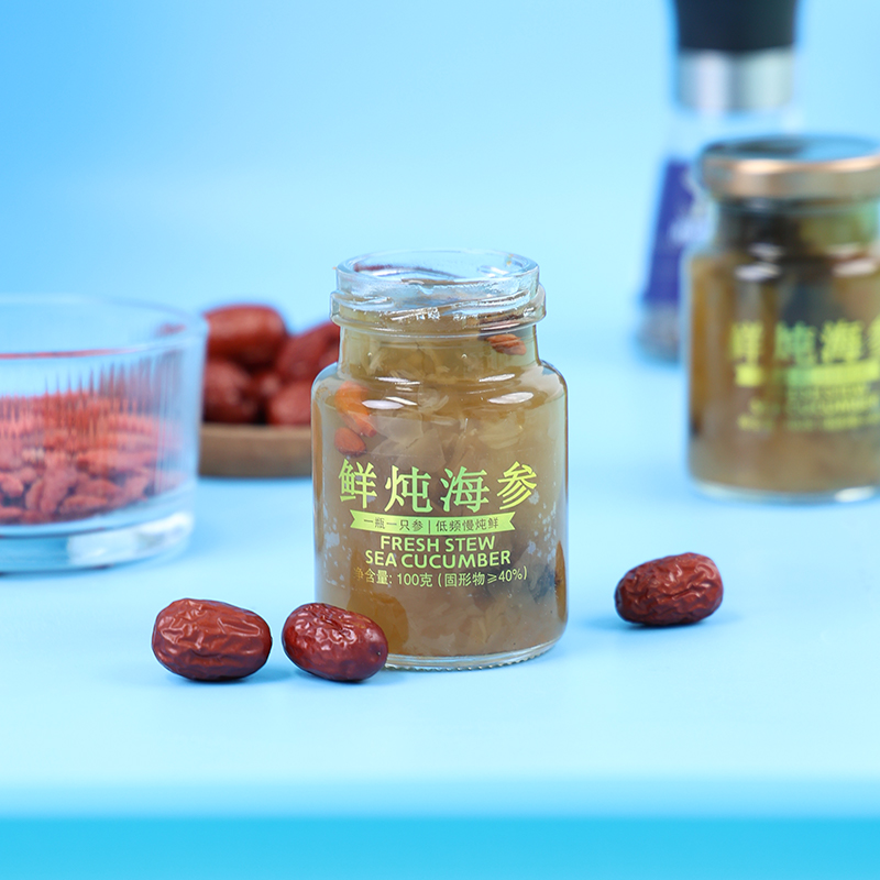 星龙港 鲜炖海参（开盖即食） 800g(100g*8瓶)高清大图