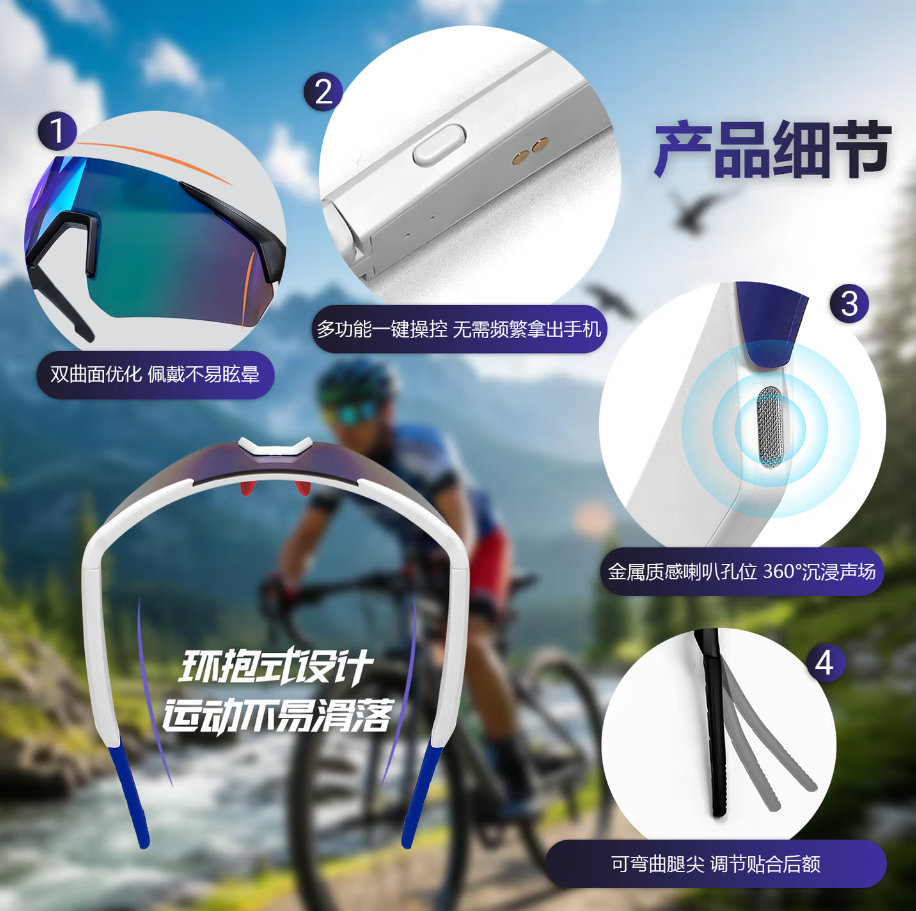 塞尔兰斯智能眼镜时尚轻便触控操作智能眼镜科技潮流高清大图