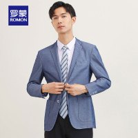 罗蒙男士商务西服2022夏季新款纯色职业单西外套中青年正装西装男