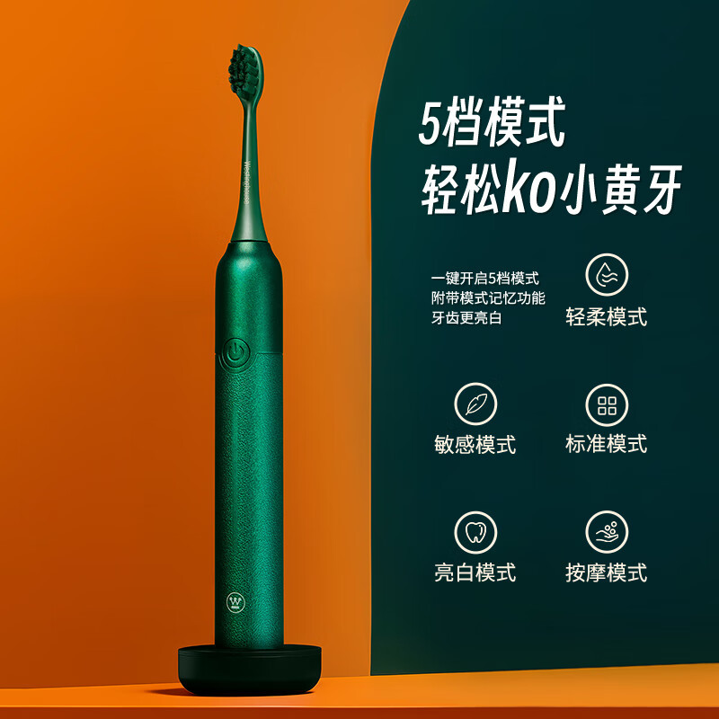 西屋(WESTINGHOUSE) 电动牙刷 WT-301K 黑色高清大图