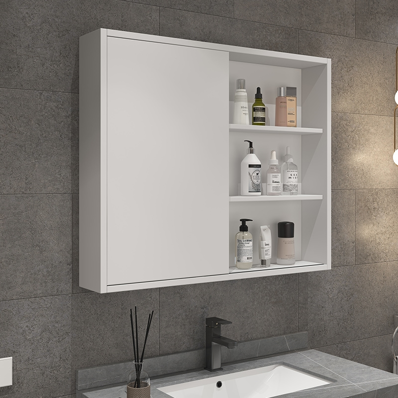 如华福禄卫生间隐藏式镜推拉门浴室隐形智能镜柜挂墙镜子木储物镜箱