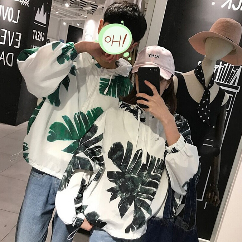 2018原宿f风的外男上衣薄款连帽克晒衣绿男均