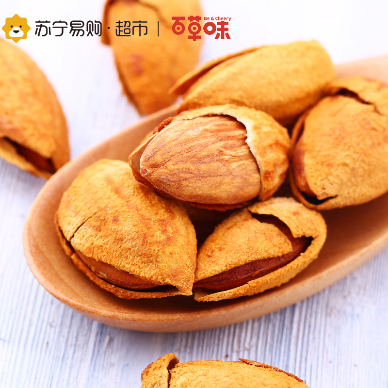 百草味 坚果 巴旦木100g袋装(休闲零食)