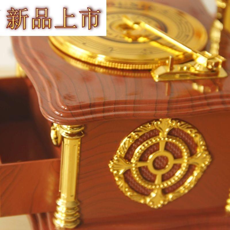 四方达创意复古音乐盒大号留声机八音盒送闺蜜女友生日送男生小礼by147256
