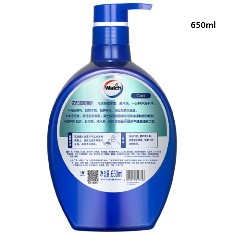 威露士(Walch) 健康冰凉酷爽 沐浴露 600ml+50ml (单位:瓶)