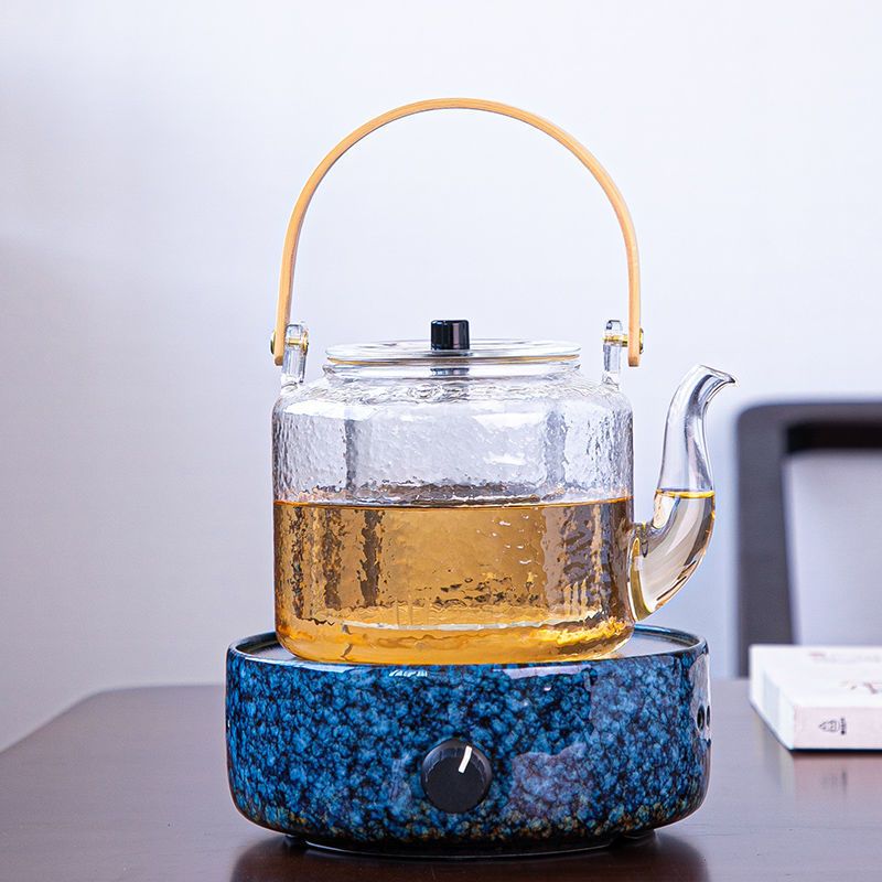 简约电陶炉茶炉煮茶器小型迷你铁壶烧水泡茶电热玻璃家用煮茶壶千余红