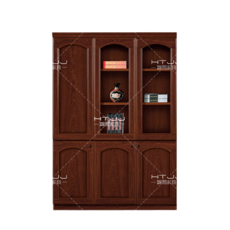 本泽尼 书柜 三门油漆柜 HTFMD-YQ03 1350*420*2000mm 组高清大图