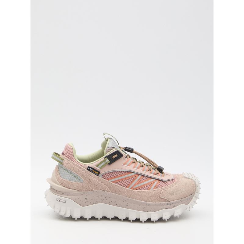 盟可睐(MONCLER)多彩尼龙皮革拼接户外防滑耐磨运动休闲鞋 粉红色 39