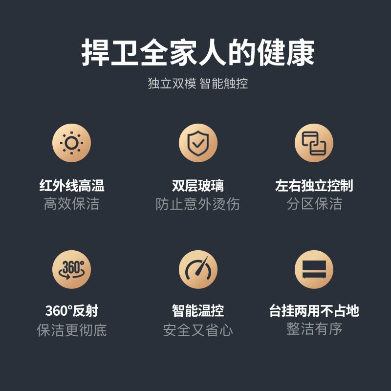 欢呼好太太消毒柜挂壁式 吊挂式壁挂式厨房小型家用幼儿园卧式台式桌面商用消毒碗柜二星级高温ZTD-108自行安装图片