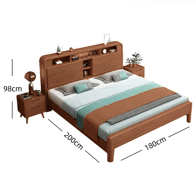 铭思沃床+2个床头柜高清大图