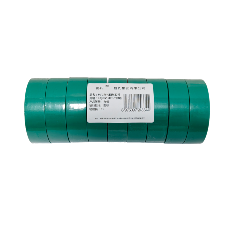 舒氏 PVC电气阻燃胶带 10yds*18mm绿色 卷高清大图