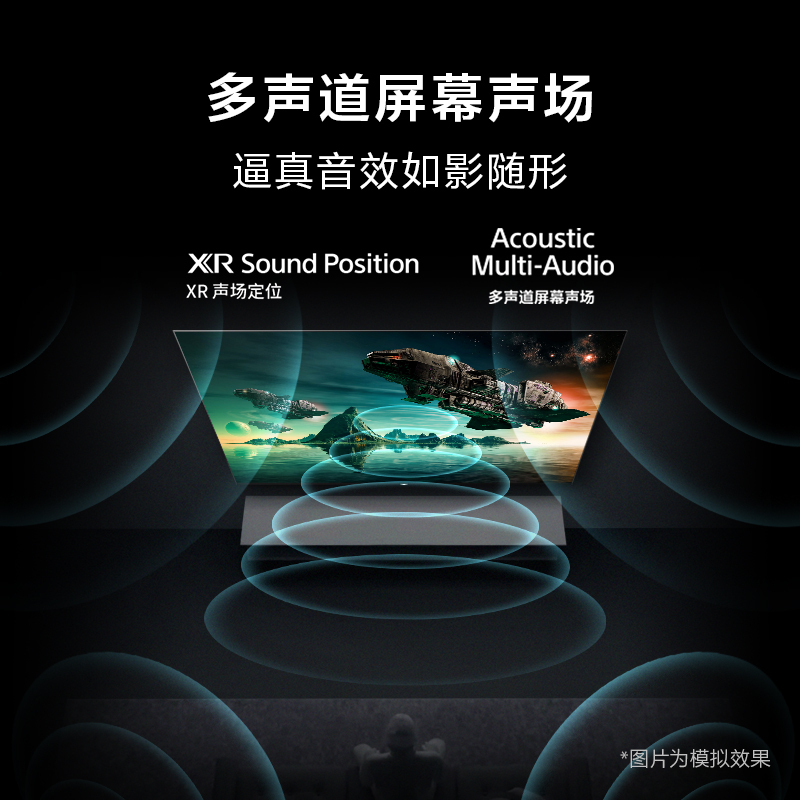 索尼(SONY) XR-65X95EK 65英寸 Mini LED 旗舰影院电视 3D环绕音效 钛银