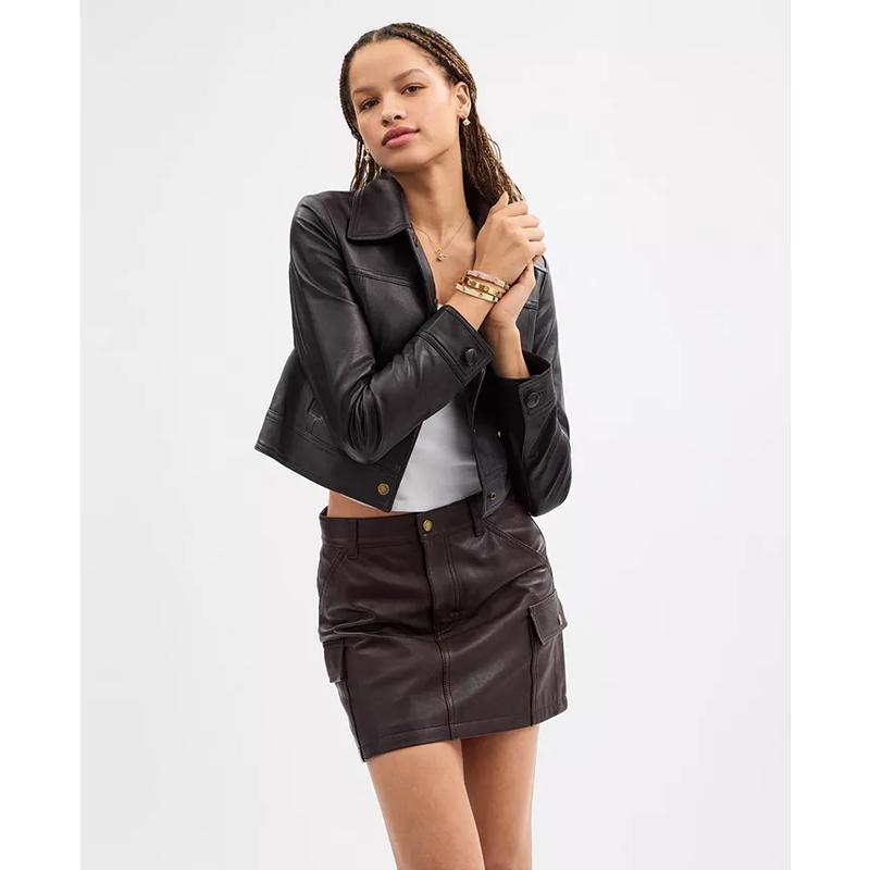 蔻驰(COACH)Coach精致链条珍珠吊坠项链日常百搭配饰黄金色五金高清大图