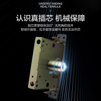 王力指纹锁家用防盗门密码锁电子门锁防撬防小黑盒门锁智能锁 樱桃红经典款Z215