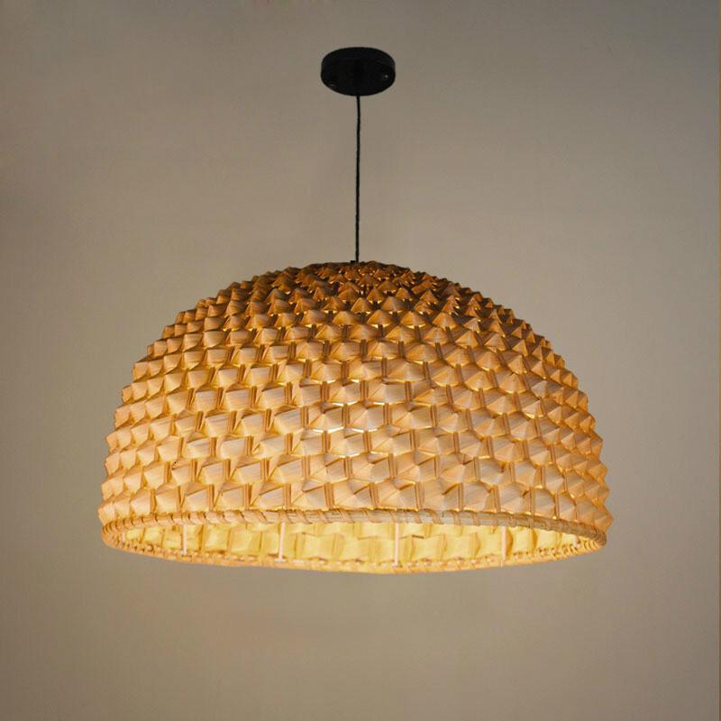 东南亚风格灯竹藤灯饰客厅灯餐厅农家乐简约竹编竹艺灯具 45*30cm