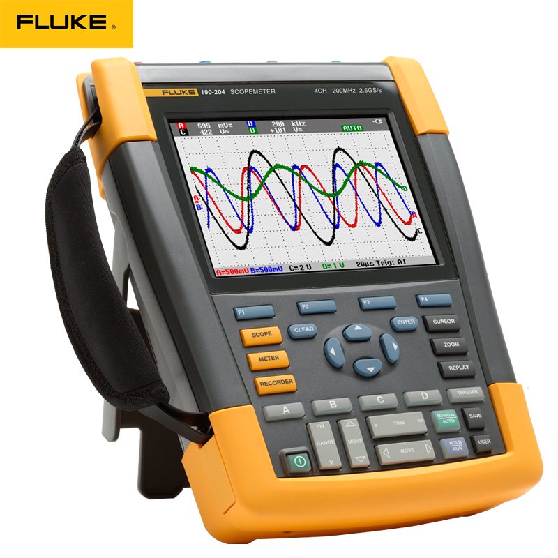 FLUKE-190-502手持数字式彩色示波表(2通道,500MHz带宽)