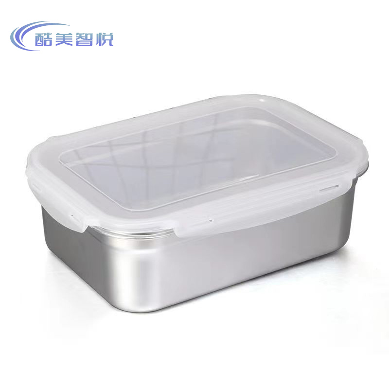 酷美智悦 304保鲜盒带塑料盖40*28.5*12cm KM-BH117 个高清大图