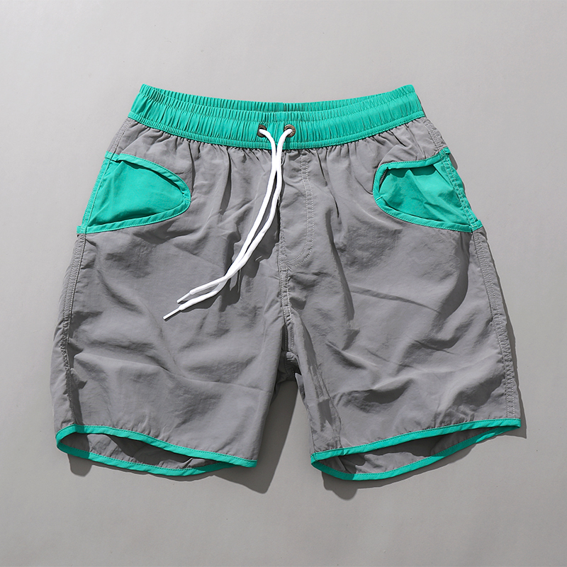 沙滩裤男士度假休闲潮流四分裤速干运动短裤宽松跑步内衬海边泳裤视频