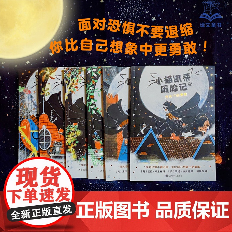 小猫凯蒂历险记6册 月光下的营救魔法空中花园花灯节之谜消失的金虎雕像暮色中的险境上海译文出版社儿童文学冒险成长励志童书小高清大图