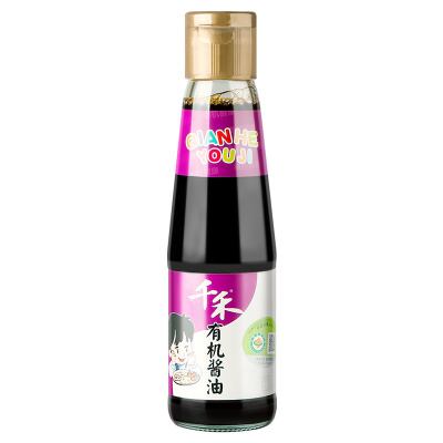 千禾有机酱油210mL 特级生抽 有机认证酿造酱油 凉拌炒菜调味品 瓶装