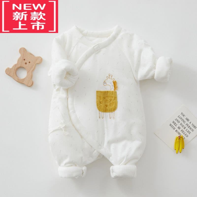 可莉允婴儿衣服冬季加厚棉衣保暖棉服刚出生宝宝和尚服新生儿连体衣图片