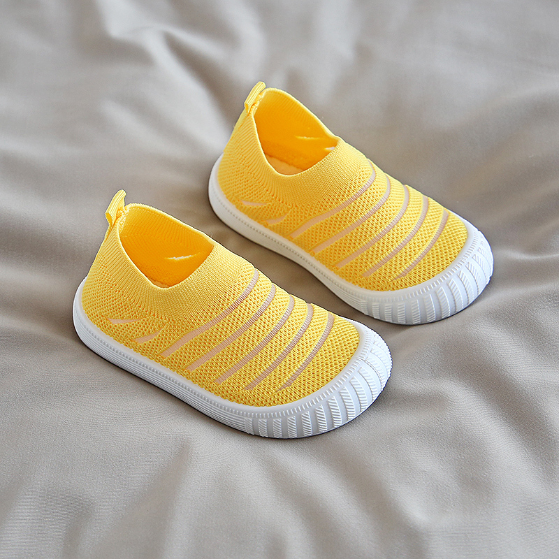 七色王国春秋季儿童鞋小白布鞋男童学步鞋休闲软底幼儿园室内鞋透气