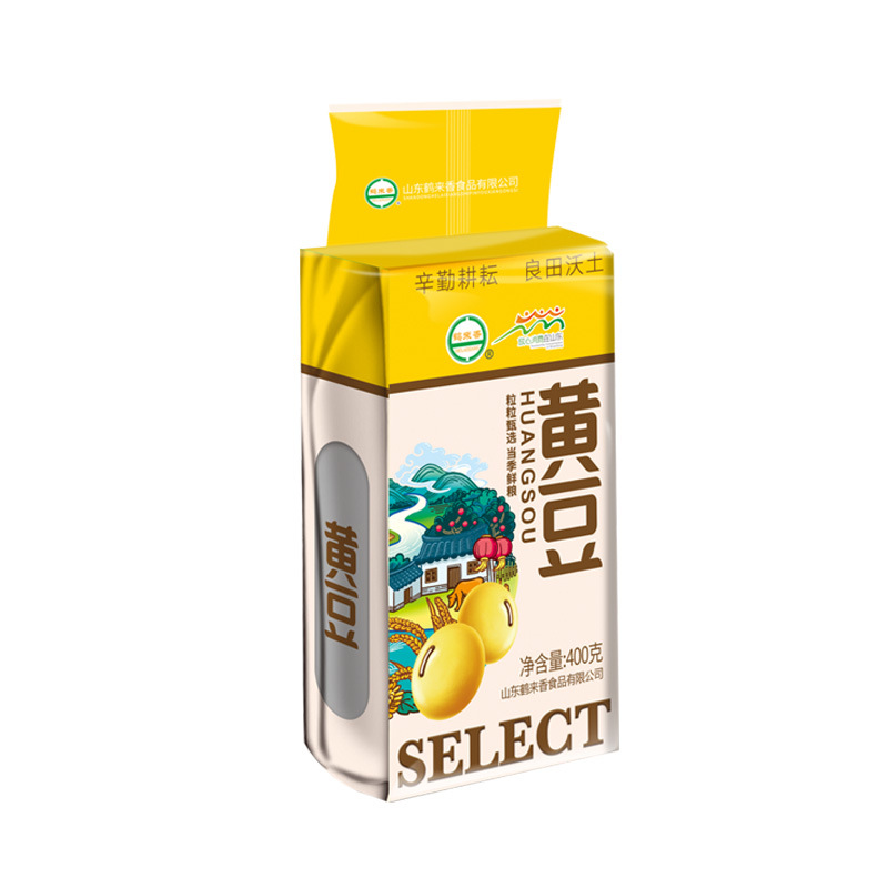 鹤来香黄豆400克*3批发豆芽专用打豆浆新豆五谷杂粮粗粮高清大图