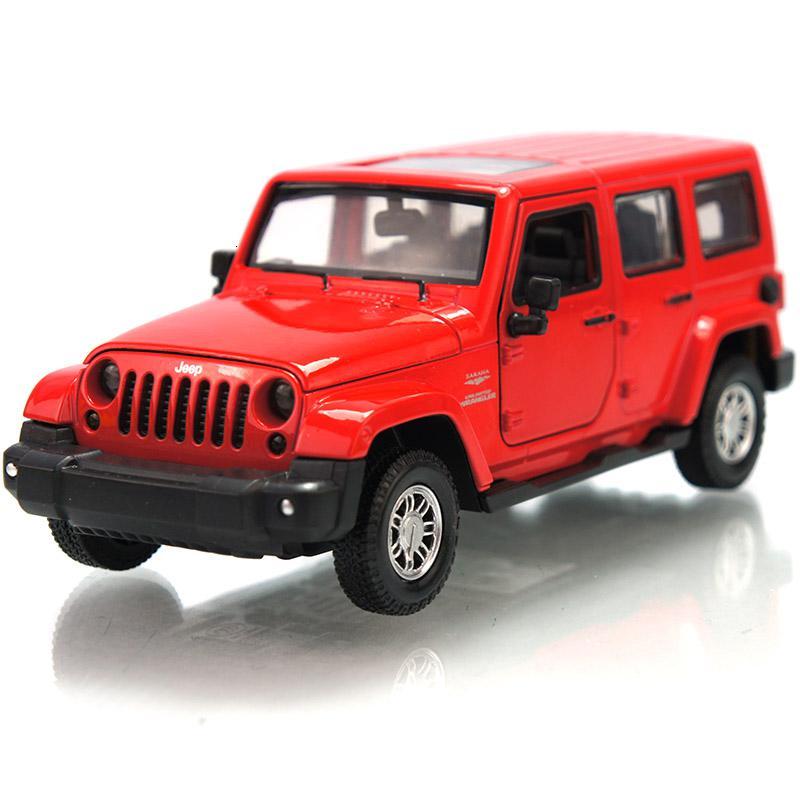 clx彩利信越野吉普越野车模型合金铁皮仿真声光回力儿童玩具汽车红色