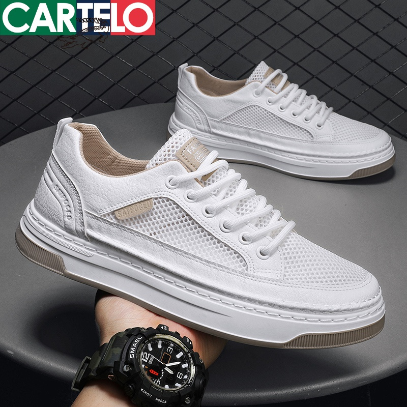线下专柜同款卡帝乐鳄鱼cartelo新款透气男鞋子男时尚休闲鞋男士潮流