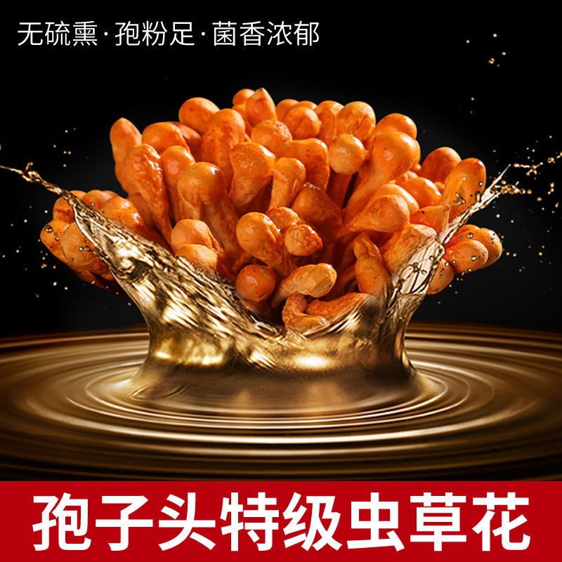 虫草花正品干货优质天然 大孢子煲汤食材食用菌农户批发高清大图