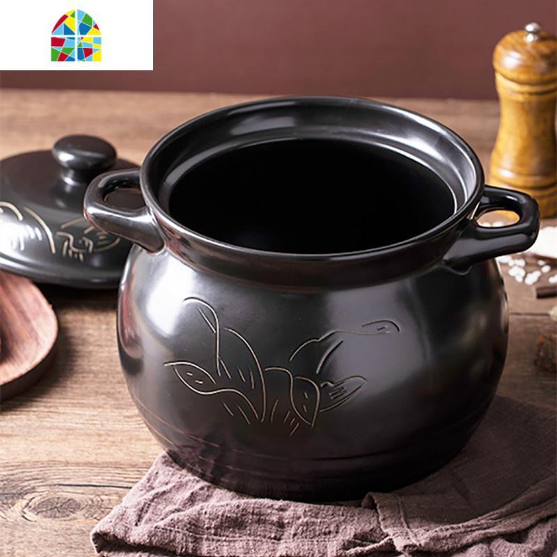 金华锂瓷砂锅煲汤炖锅家用陶瓷锅燃气可高温小号沙锅瓦罐石锅fenghou