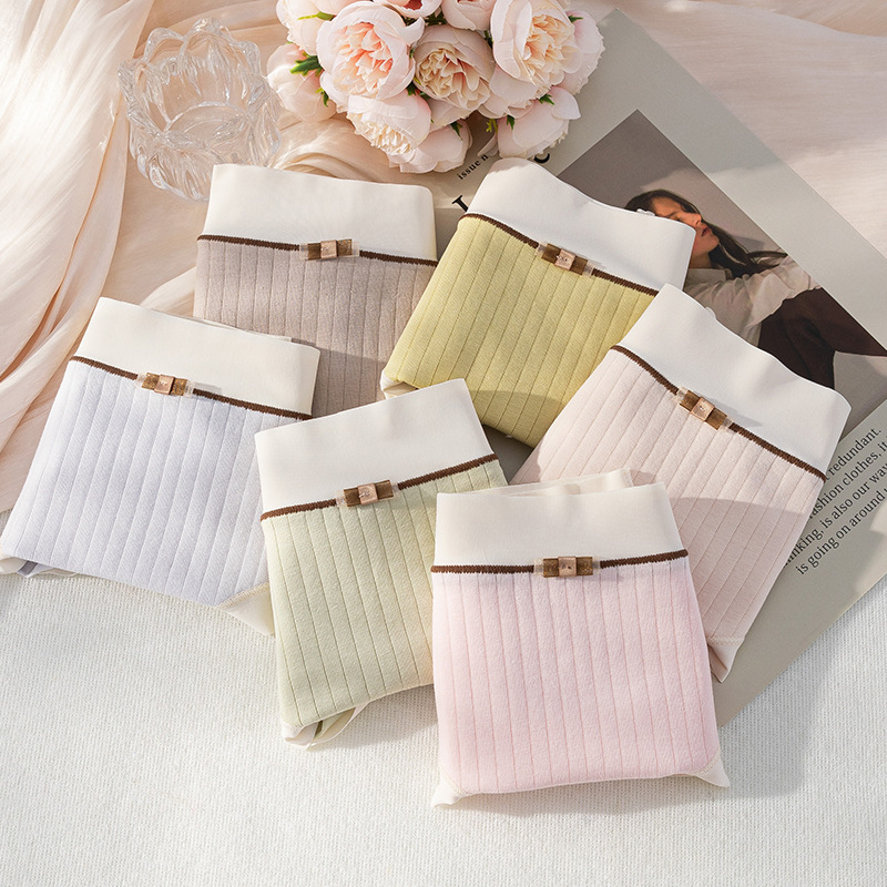 轻氧盐系~花边无痕女士内裤 日系温柔风内裤女 纯棉女生内裤