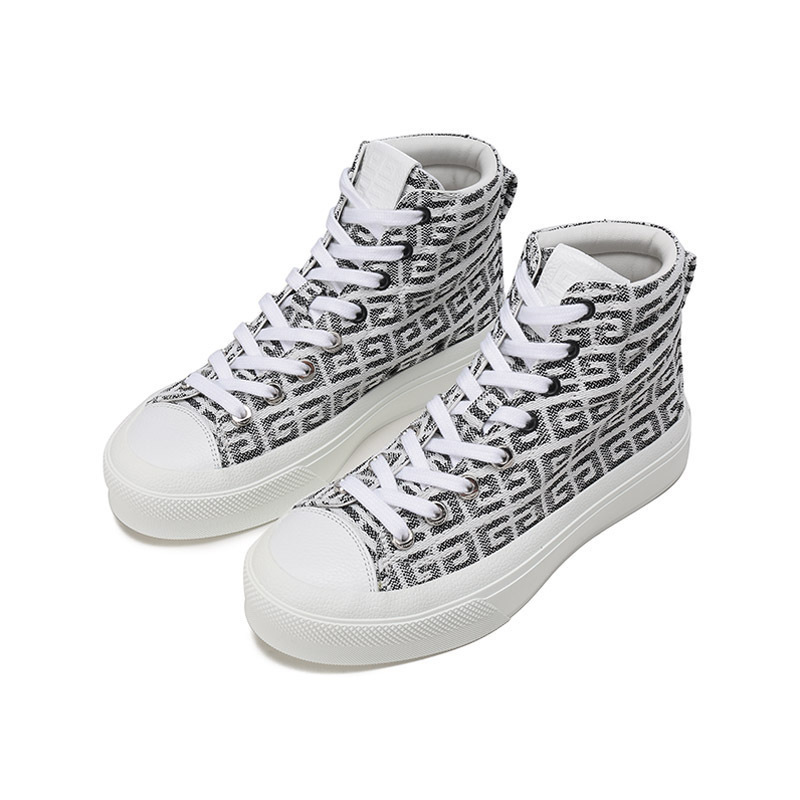 纪梵希givenchy女士织物city高帮系带休闲运动鞋板鞋be0025e10n