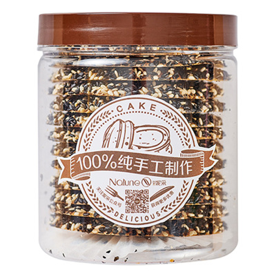 自然妮采养生黑芝麻薄饼120g 奶香醇厚 松脆可口 休闲零食小吃