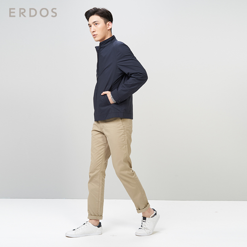 鄂尔多斯ERDOS 轻薄休闲男装外套春秋男式夹克