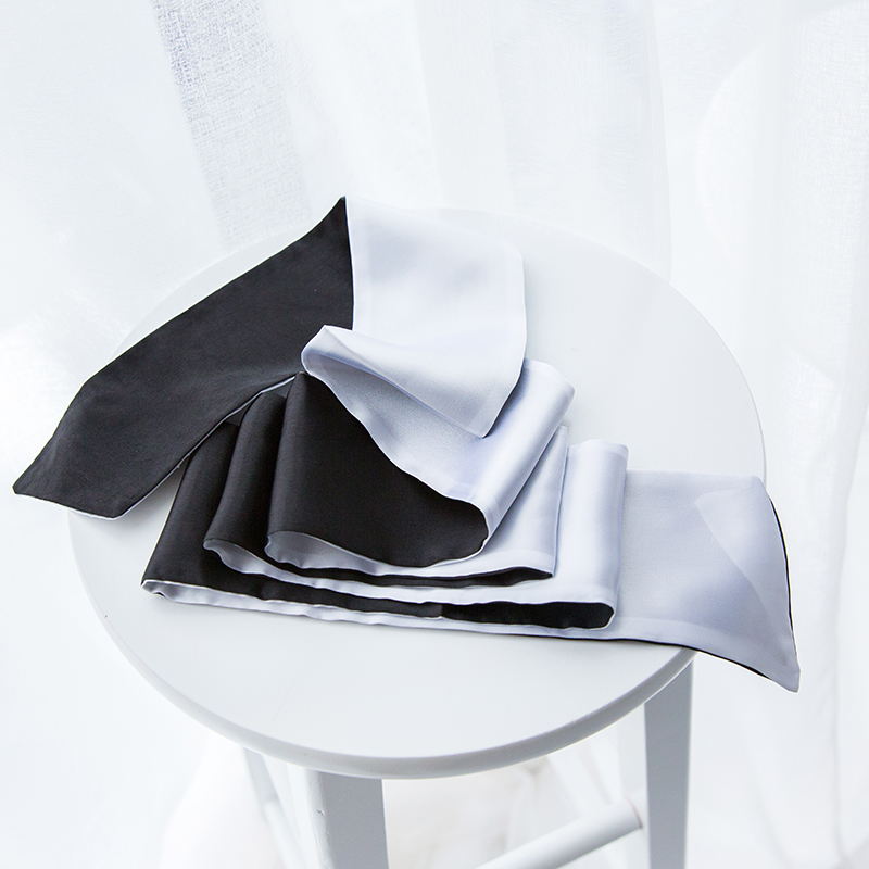 吉祥小炮色丁布眼罩 情趣蒙眼布遮光可捆绑 sm眼罩 黑色