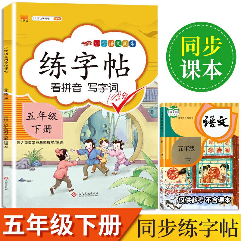 正版新书】2020新版小学五年级下册同步练字帖人教版部编语文同步