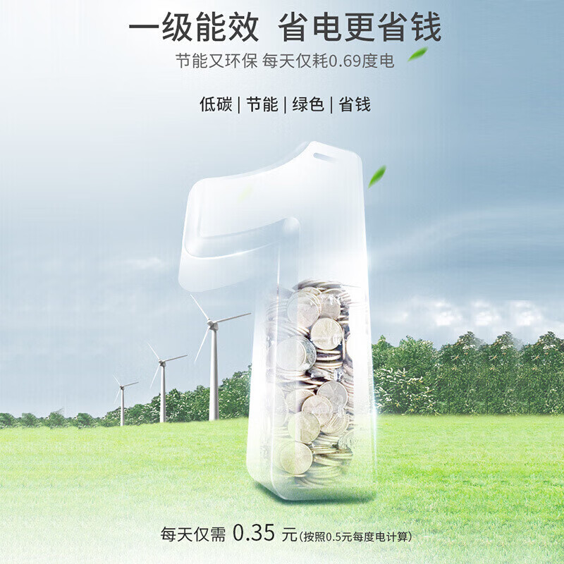 美菱(MELNG)冰柜300升卧式顶开门家用商用两用减霜冷藏冷冻大容量冷柜一级能效断电保鲜小冰箱BC/BD-300DT高清大图