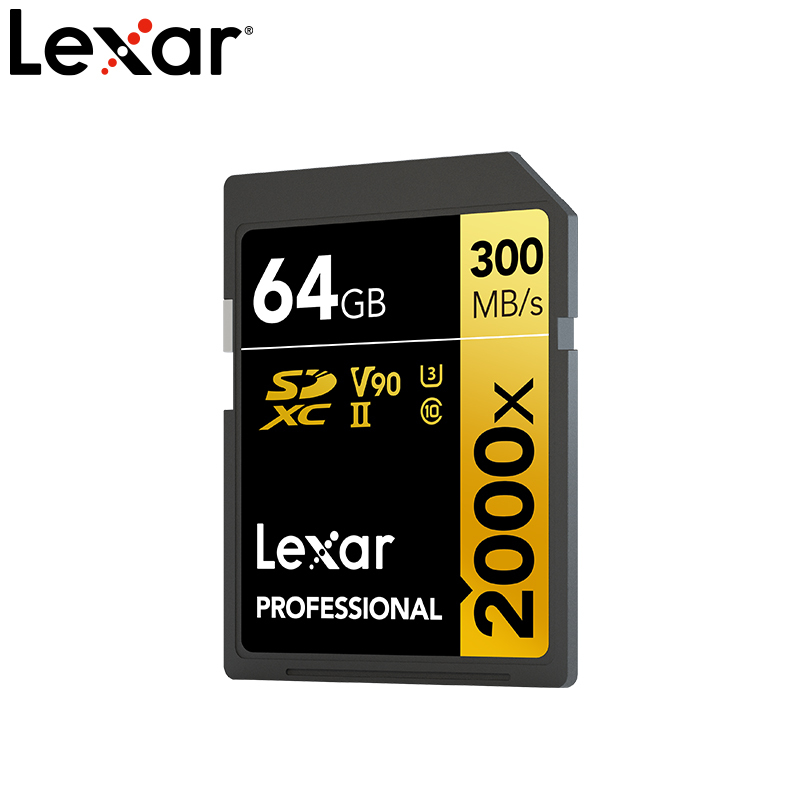 [免邮]雷克沙(Lexar)64G SD卡 2000X相机存储卡UHS-II 读300MB/s写260MB/s