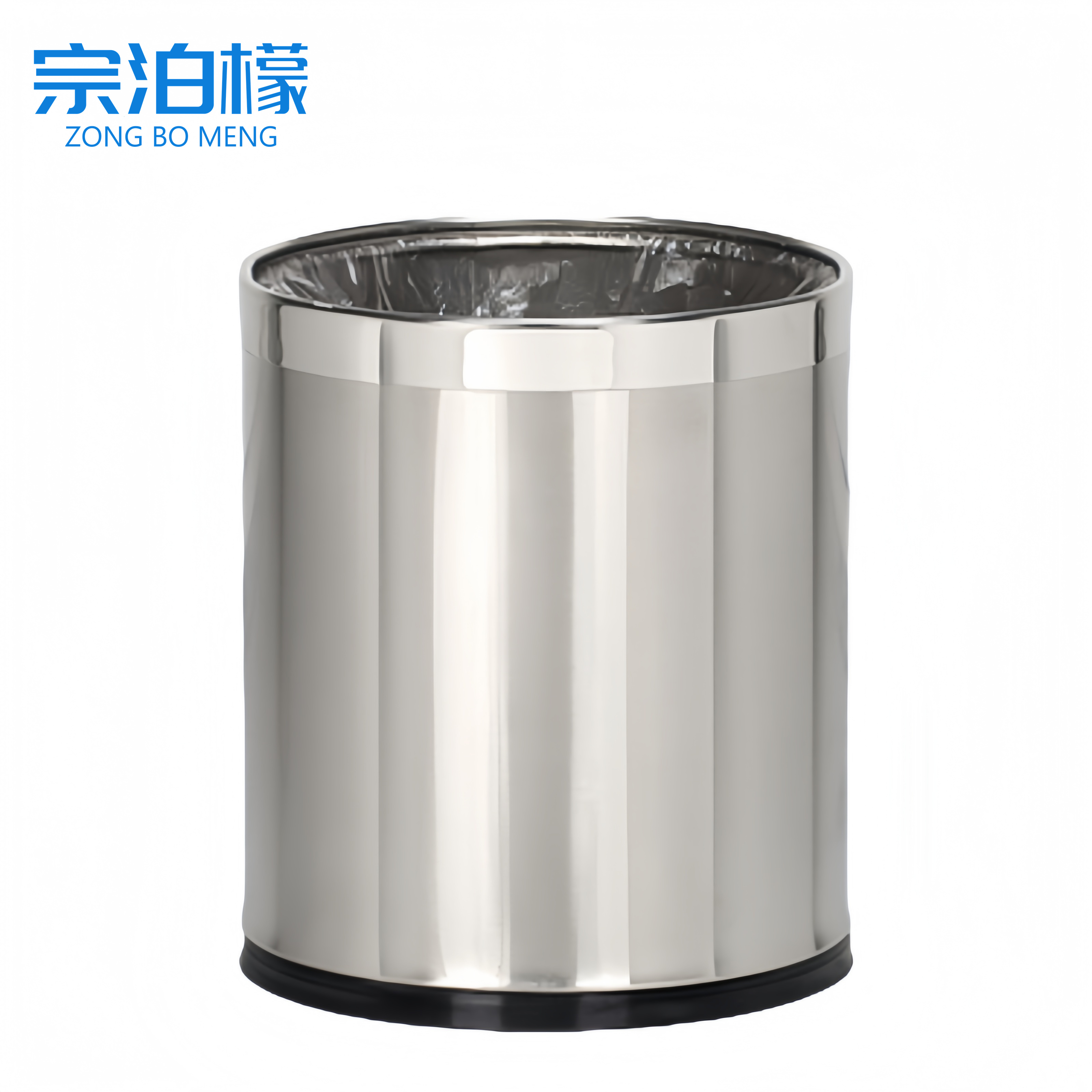 宗泊檬不锈钢垃圾桶高清大图