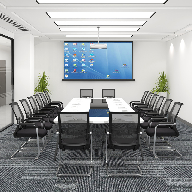 奕珂鑫 会议桌椅会议室椅子家用办公椅弓形铁架椅网布椅 YKX-Y-3高清大图