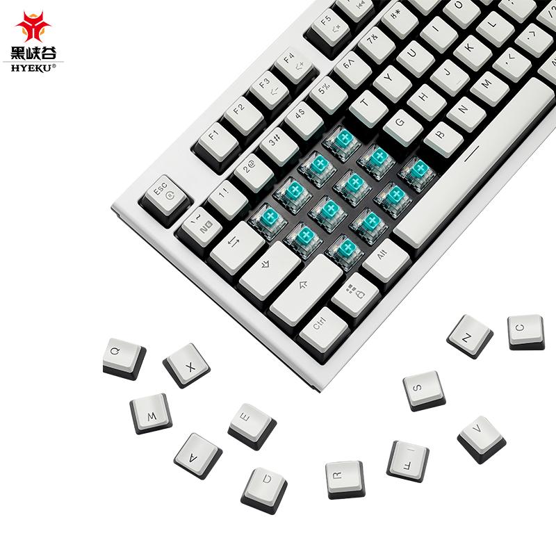 黑峡谷(Hyeku)X3 有线/无线2.4G双模机械键盘永劫无间 87键PBT键帽笔记本电脑键盘 黑白慕斯 天空蓝轴
