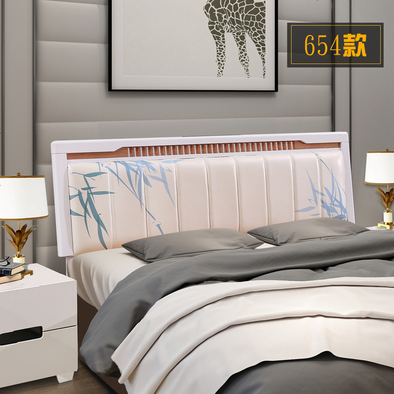 欧式床头板软艺烤漆床头简约现代双人床18米床靠背板经济型视频