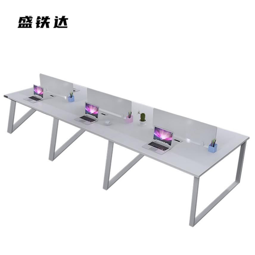 盛铁达 办公桌带线槽 4000*1200*750mm STD-XTBG12 张高清大图