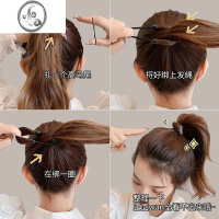 JiMi明星同款扎高马尾假发发圈网红简约皮套女头绳气质绑头发绳头饰女